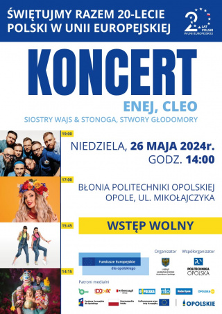 Plakat koncert - UE 20 lecie w UE